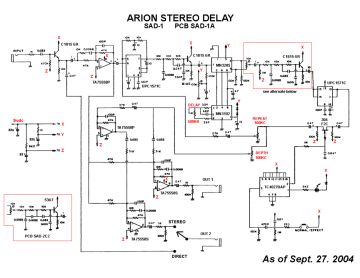Arion StereoDelay schematic circuit diagram